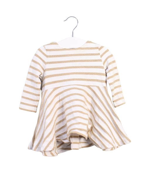 A White Long Sleeve Dresses from Petit Bateau in size 3-6M for girl. (Front View)