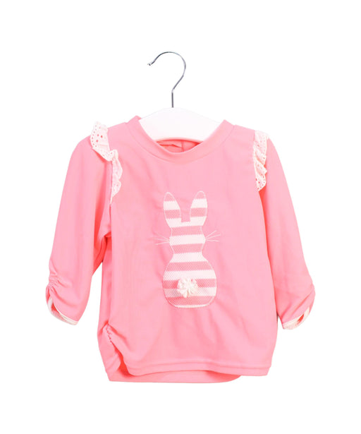 A Pink Long Sleeve Tops from Sunuva in size 6-12M for girl. (Front View)