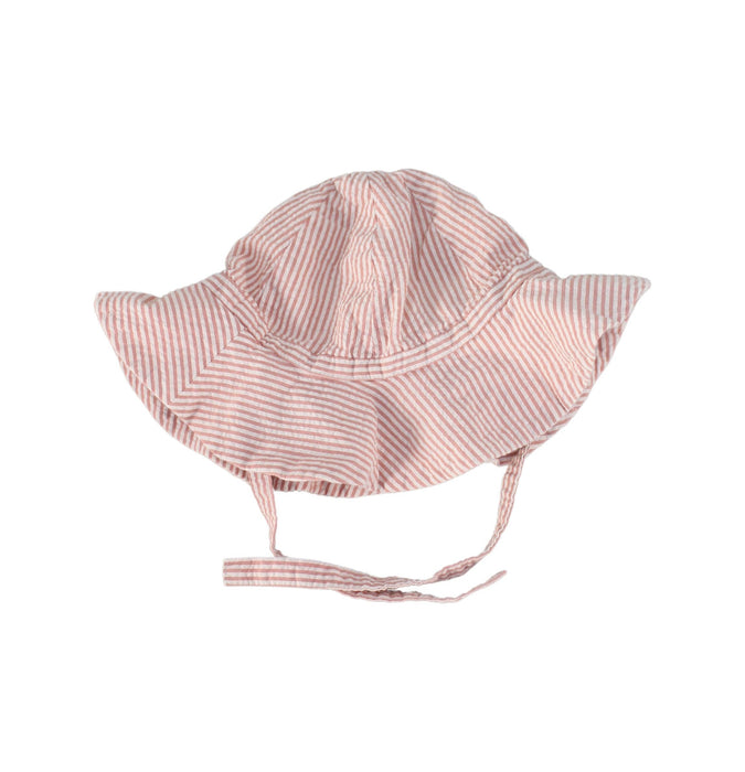 A White Sun Hats from Petit Bateau in size 3-6M for girl. (Back View)