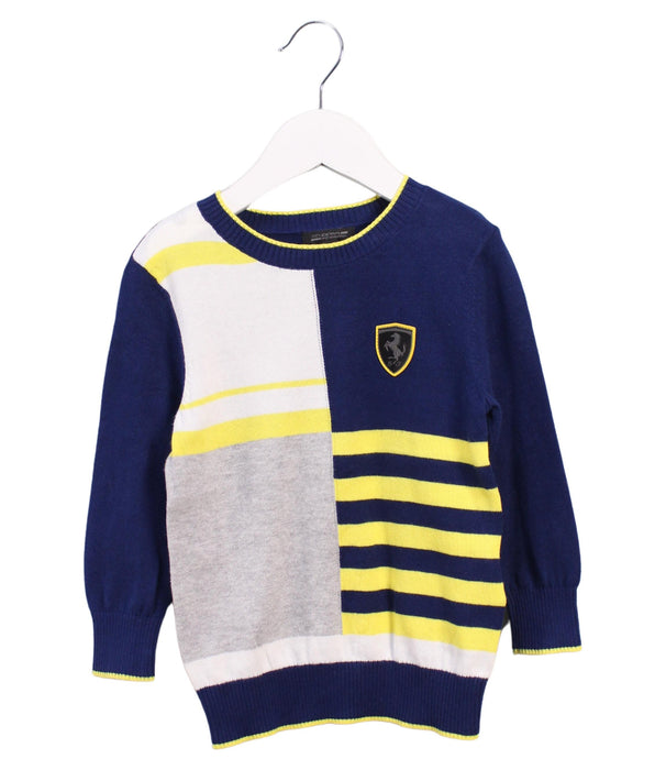 A Blue Knit Sweaters from Ferrari in size 18-24M for boy. (Front View)