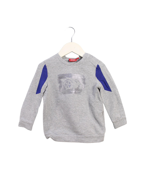 A Grey Crewneck Sweatshirts from Ferrari in size 2T for boy. (Front View)