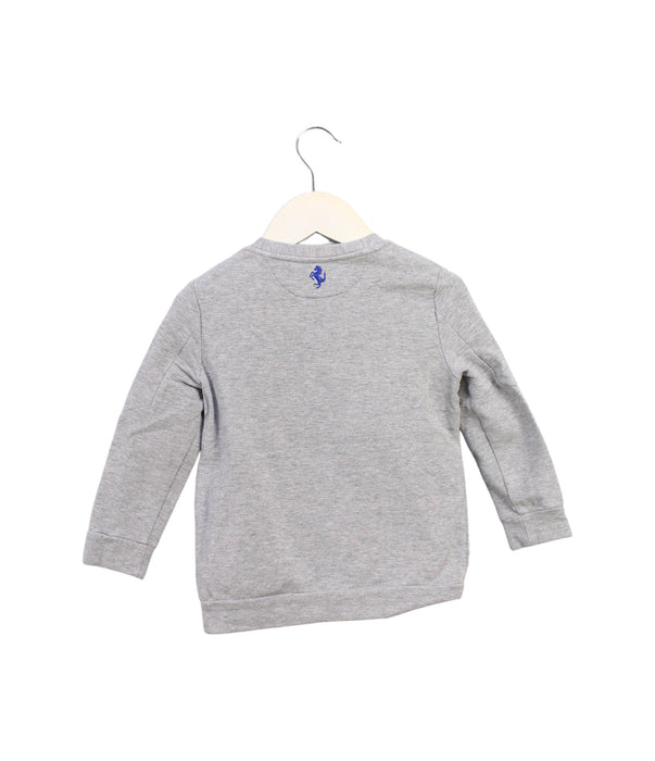 A Grey Crewneck Sweatshirts from Ferrari in size 2T for boy. (Back View)