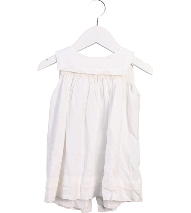 A White Sleeveless Dresses from Jacadi in size 6-12M for girl. (Front View)