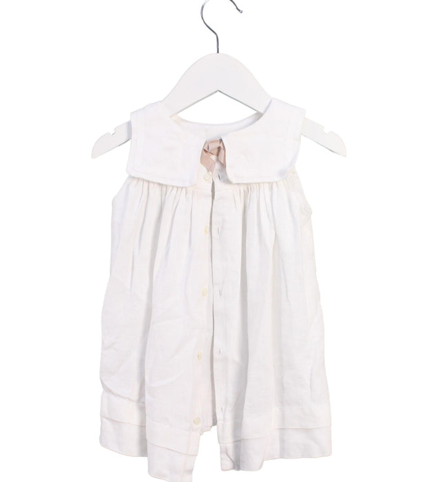 A White Sleeveless Dresses from Jacadi in size 6-12M for girl. (Back View)