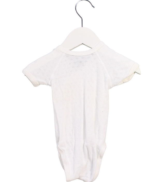 A White Short Sleeve Bodysuits from Petit Bateau in size 3-6M for neutral. (Back View)