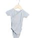 A Blue Short Sleeve Bodysuits from Petit Bateau in size 3-6M for girl. (Front View)