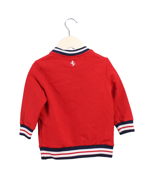 A Red Crewneck Sweatshirts from Ferrari in size 2T for boy. (Back View)