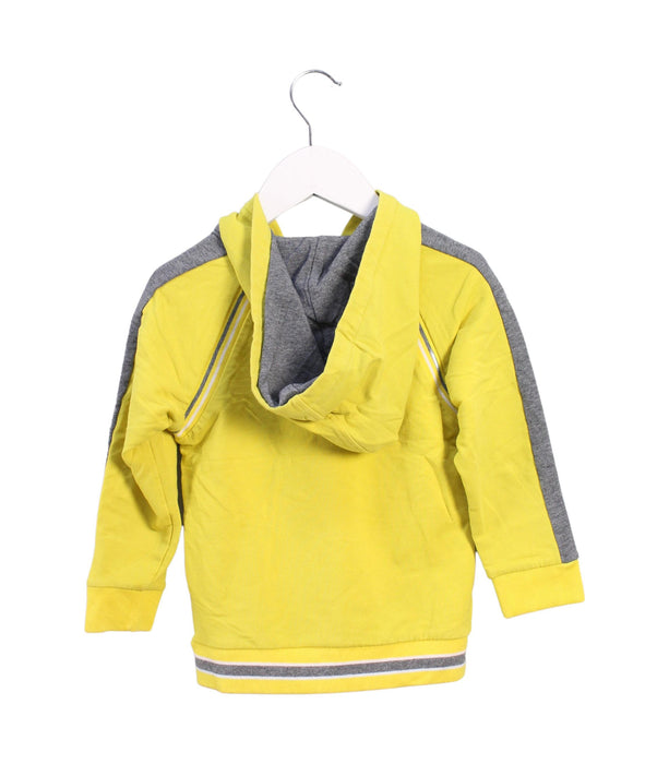 A Yellow Zippered Sweatshirts from Ferrari in size 2T for boy. (Back View)