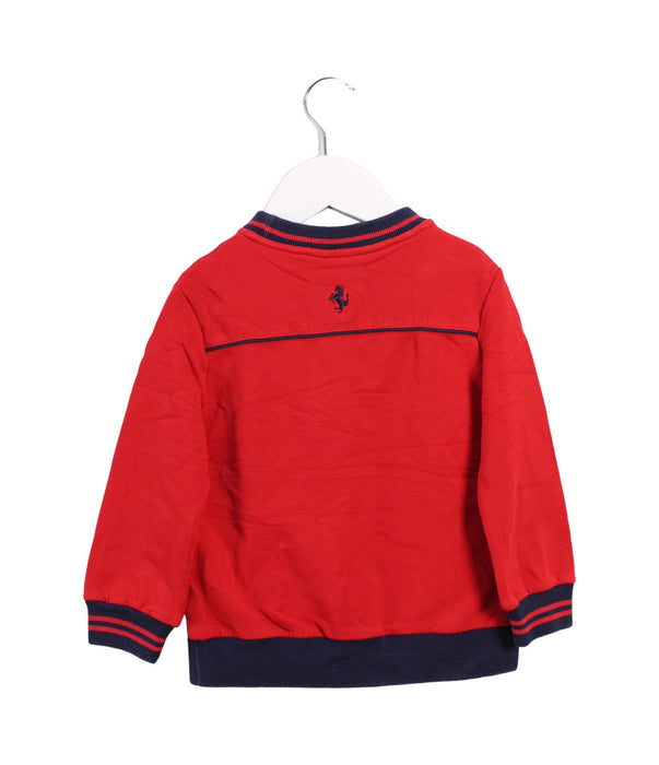 A Red Crewneck Sweatshirts from Ferrari in size 3T for boy. (Back View)