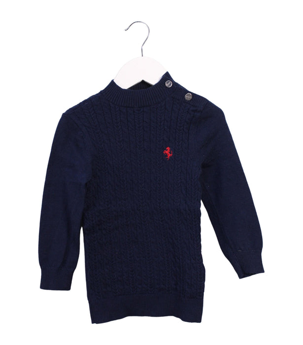 A Blue Knit Sweaters from Ferrari in size 3T for boy. (Front View)