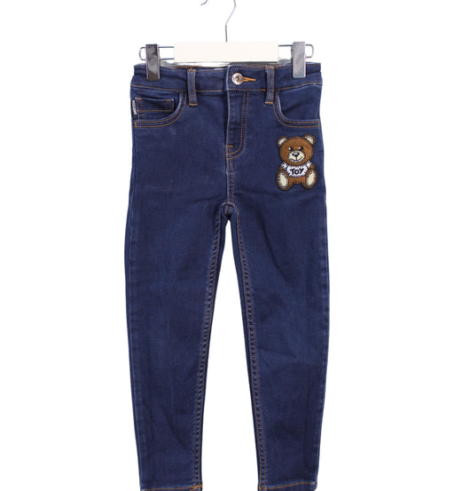 A Blue Jeans from Moschino in size 4T for girl. (Front View)