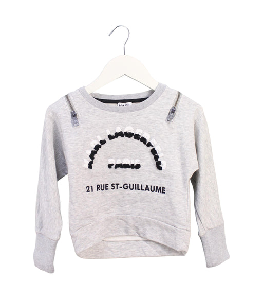 A Grey Crewneck Sweatshirts from Karl Lagerfeld in size 4T for boy. (Front View)