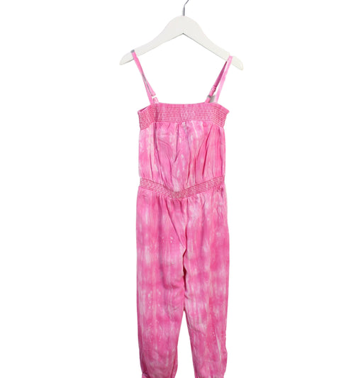 A Pink Sleeveless Jumpsuits from Monsoon in size 6T for girl. (Front View)