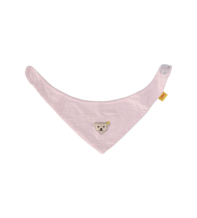A White Bibs from Steiff in size O/S for girl. (Back View)