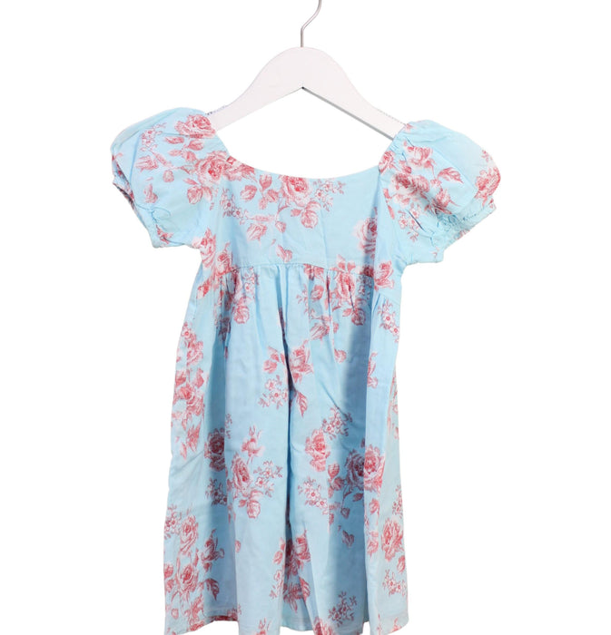 A Blue Short Sleeve Dresses from Janie & Jack in size 4T for girl. (Front View)