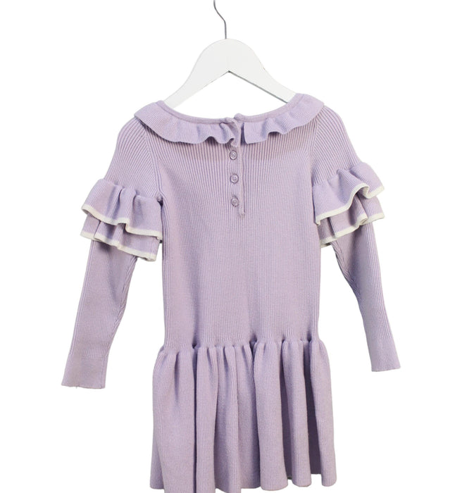 A Purple Sweater Dresses from Janie & Jack in size 3T for girl. (Back View)