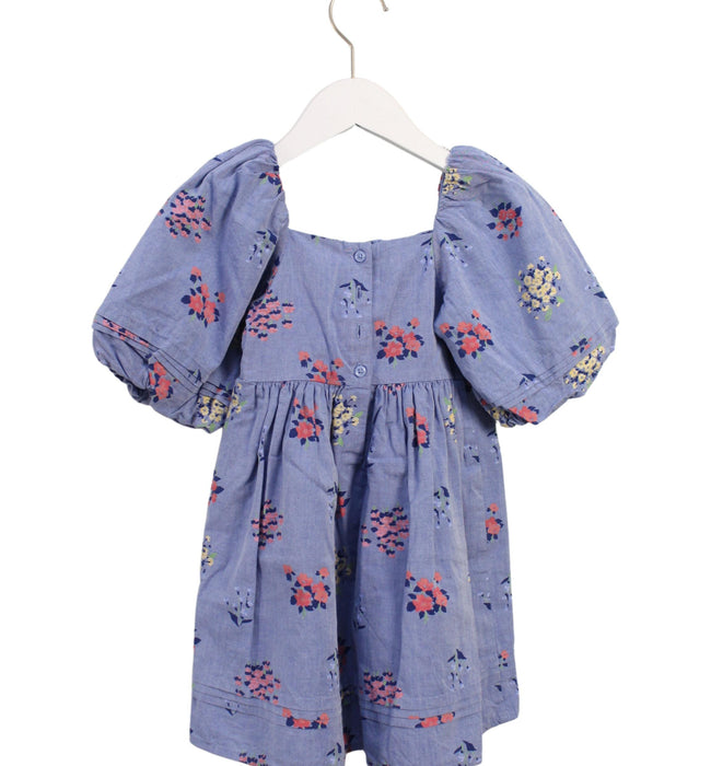 A Blue Short Sleeve Dresses from Janie & Jack in size 4T for girl. (Back View)