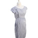 A Blue Short Sleeve Dresses from Seraphine in size S for maternity. (Front View)