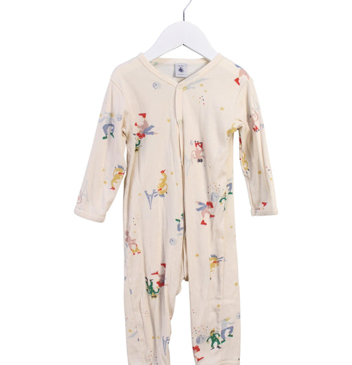 A Ivory Long Sleeve Jumpsuits from Petit Bateau in size 12-18M for boy. (Front View)