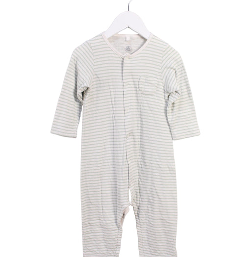 A Green Long Sleeve Jumpsuits from Petit Bateau in size 12-18M for boy. (Front View)