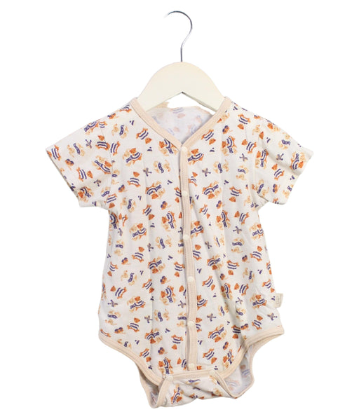 A Ivory Short Sleeve Bodysuits from Primeval in size 18-24M for neutral. (Front View)