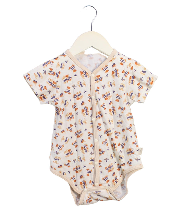 A Ivory Short Sleeve Bodysuits from Primeval in size 18-24M for neutral. (Front View)