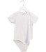 A White Short Sleeve Bodysuits from Mides in size 6-12M for neutral. (Front View)