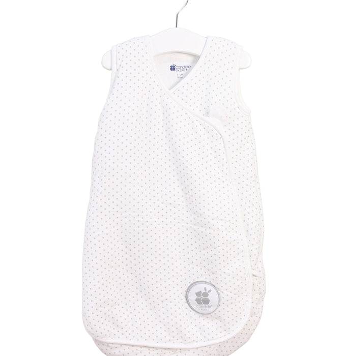 A White Sleepsacs from Candide in size 0-3M for girl. (Front View)