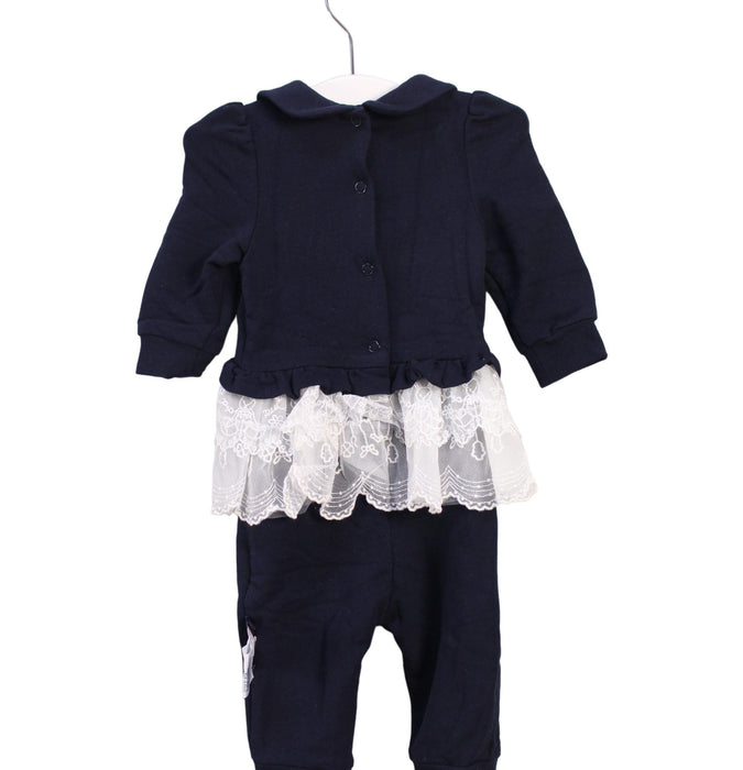 A Navy Long Sleeve Jumpsuits from Nicholas & Bears in size 3-6M for girl. (Back View)