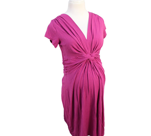 A Pink Short Sleeve Dresses from Seraphine in size XS for maternity. (Front View)