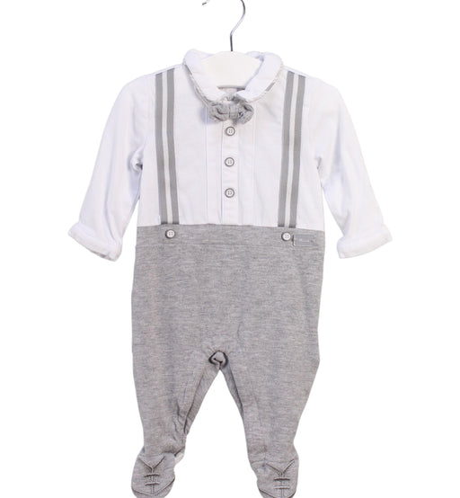 A Grey Onesies from Chicco in size 0-3M for boy. (Front View)