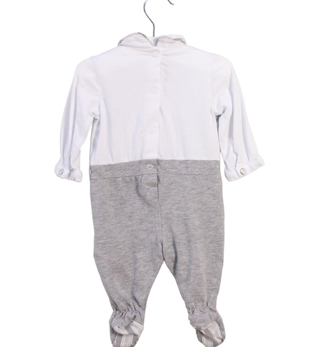 A Grey Onesies from Chicco in size 0-3M for boy. (Back View)