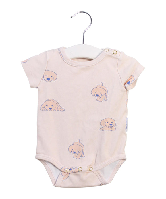 A White Short Sleeve Bodysuits from Sea Apple in size 0-3M for girl. (Front View)