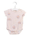 A White Short Sleeve Bodysuits from Sea Apple in size 0-3M for girl. (Front View)