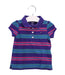 A Purple Short Sleeve Polos from Tommy Hilfiger in size 6-12M for girl. (Front View)