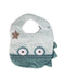 A Green Bibs from Little Crevette in size O/S for boy. (Front View)