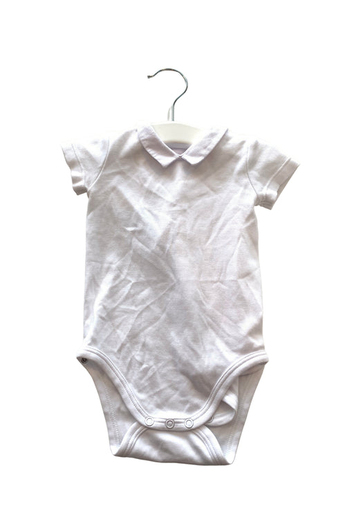 A White Short Sleeve Bodysuits from Jacadi in size 3-6M for girl. (Front View)