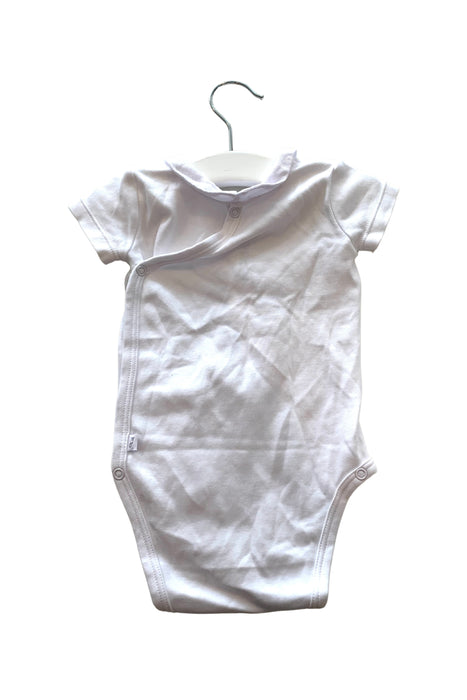 A White Short Sleeve Bodysuits from Jacadi in size 3-6M for girl. (Back View)