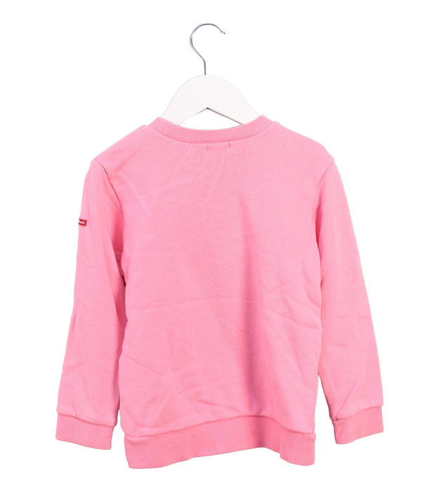 A Pink Crewneck Sweatshirts from Miki House in size 4T for girl. (Back View)