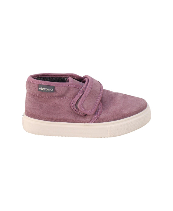 A Purple Sneakers from Victoria in size 4T for girl. (Back View)