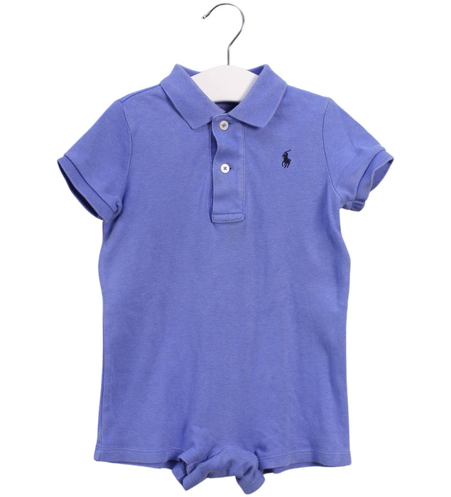 A Purple Short Sleeve Rompers from Ralph Lauren in size 6-12M for neutral. (Front View)