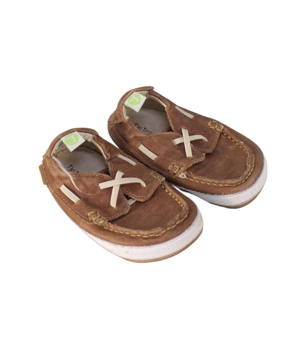 A Brown Loafers & Moccasins from Tip Toey Joey in size 12-18M for boy. (Front View)