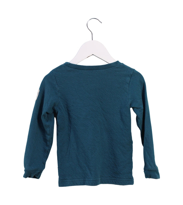 A Green Long Sleeve Tops from Organic Mom in size 2T for boy. (Back View)