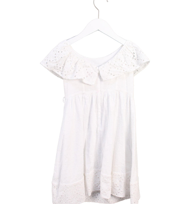 A White Short Sleeve Dresses from Nicholas & Bears in size 6T for girl. (Back View)