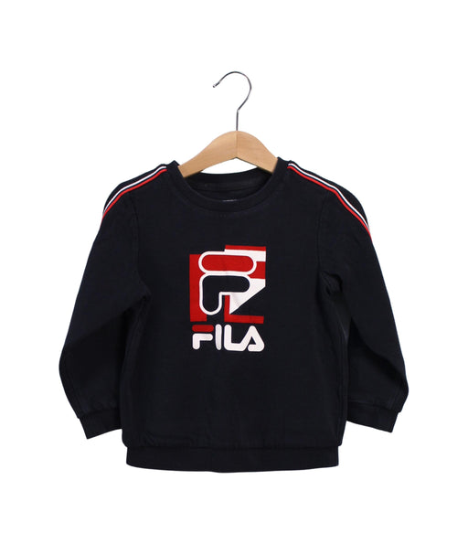 A Black Crewneck Sweatshirts from Fila in size 4T for boy. (Front View)