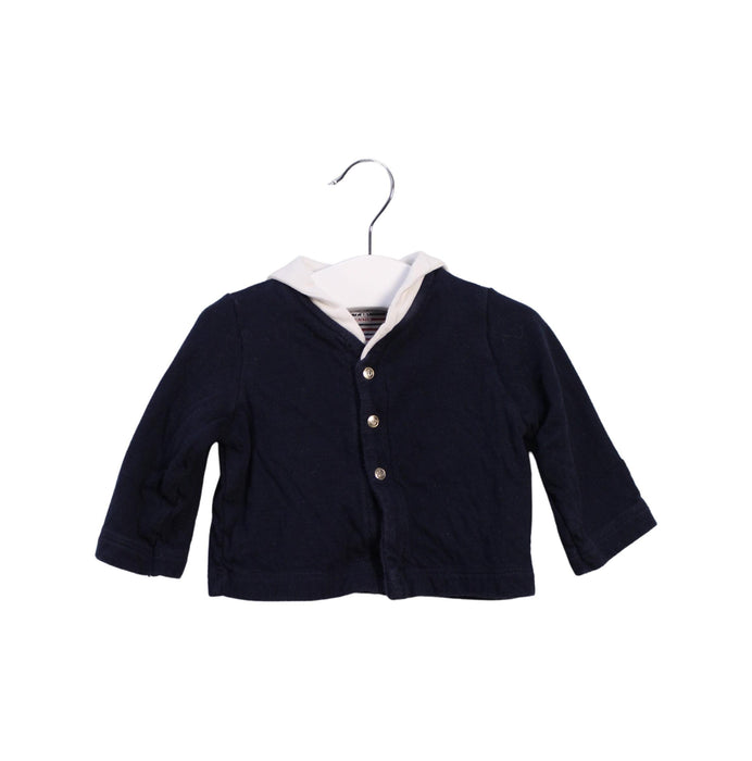 A Blue Long Sleeve Tops from Petit Bateau in size 3-6M for girl. (Front View)