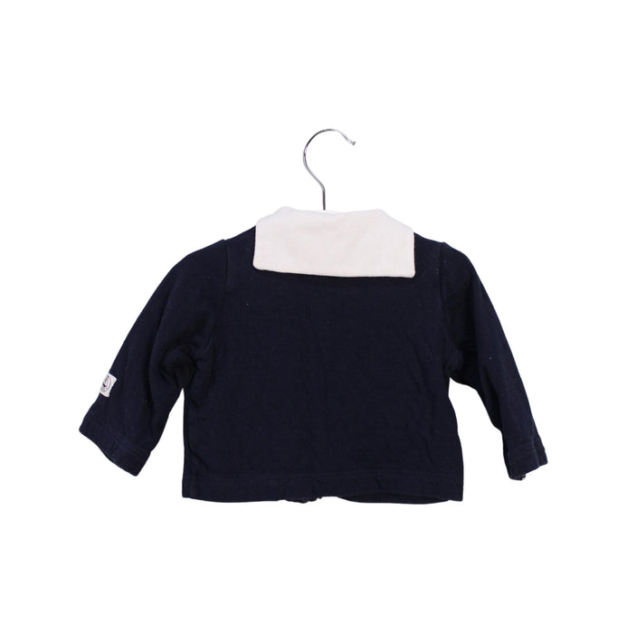 A Blue Long Sleeve Tops from Petit Bateau in size 3-6M for girl. (Back View)