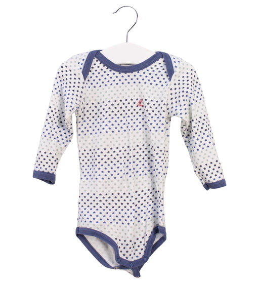 A White Long Sleeve Bodysuits from Petit Bateau in size 6-12M for boy. (Front View)