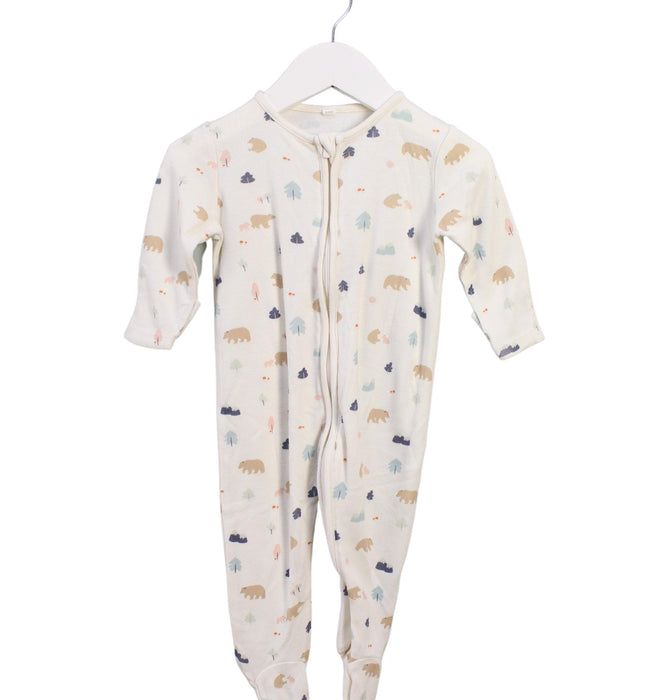 A Ivory Onesies from Mori in size 3-6M for girl. (Front View)