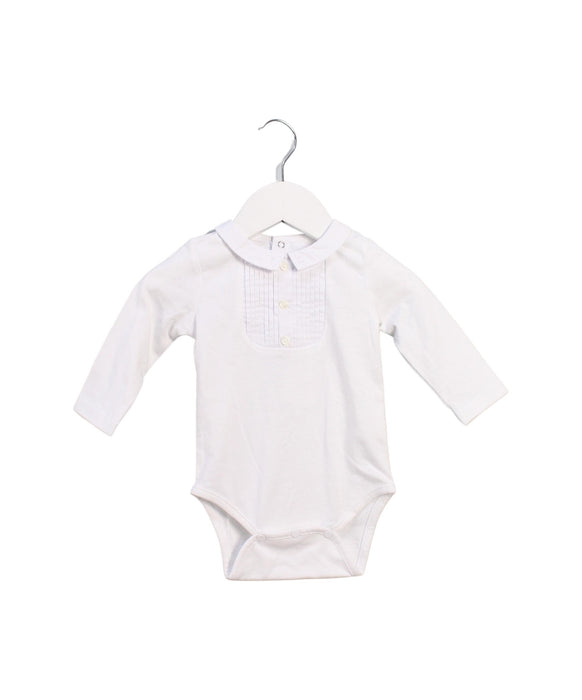 A White Long Sleeve Bodysuits from Tartine et Chocolat in size 3-6M for girl. (Front View)